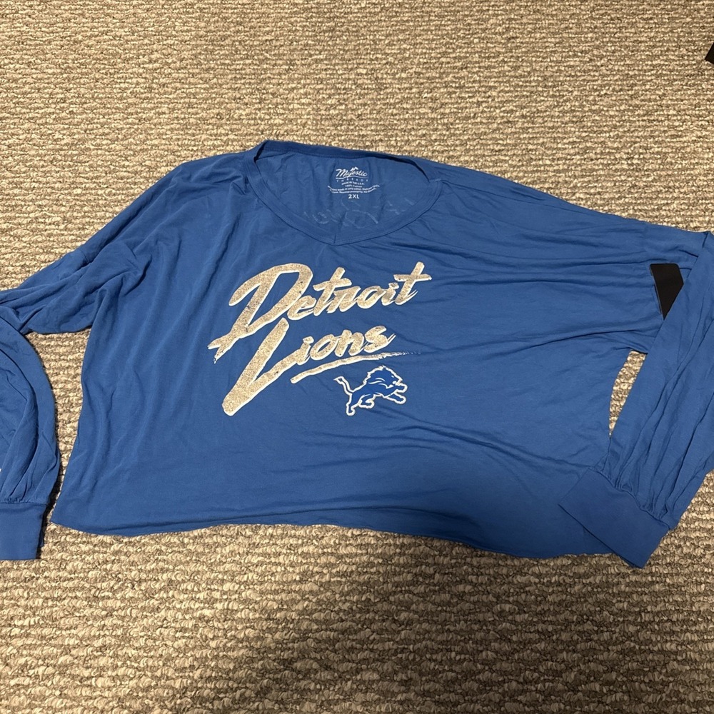Amon-Ra St. Brown Detroit Lions Women's XXL 2XL Crop Top NWT‎ Brand New